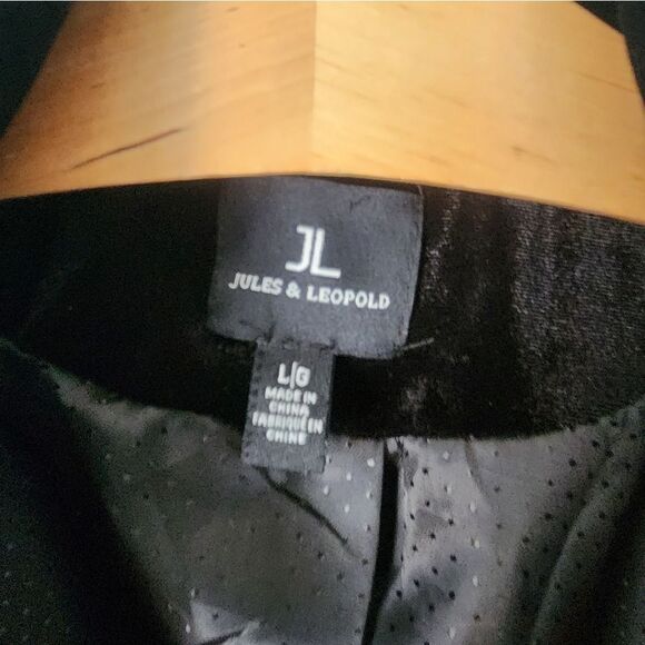 Jules & Leopold Elegant Black Velvet Double Breasted Jacket Blazer - Picture 3 of 10